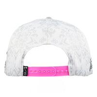 Stylust Paisley Cat White Snapback Hat