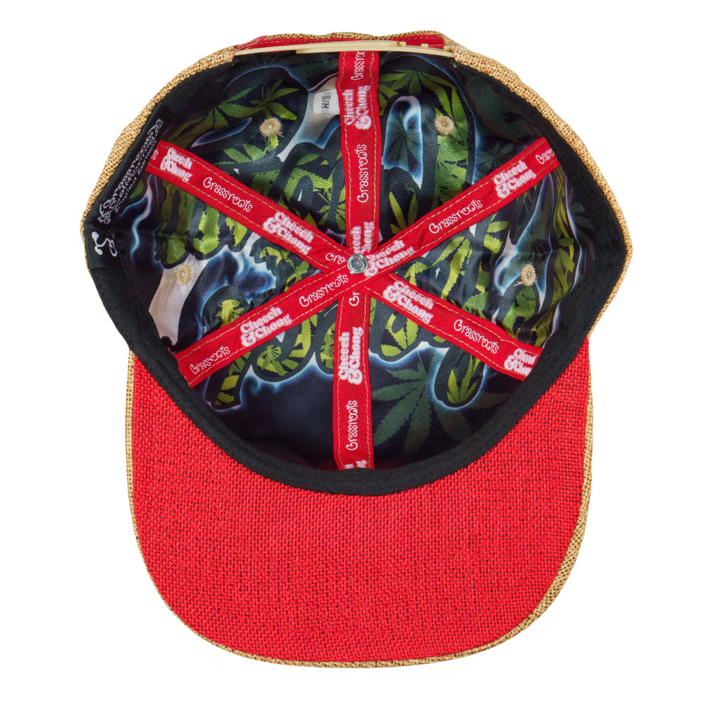 Gorra snapback con silueta de Cheech and Chong en color canela 