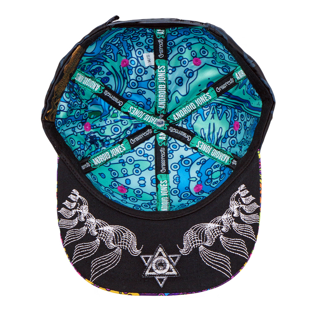 Android Jones Kilgore Trout Coral Black Snapback Hat