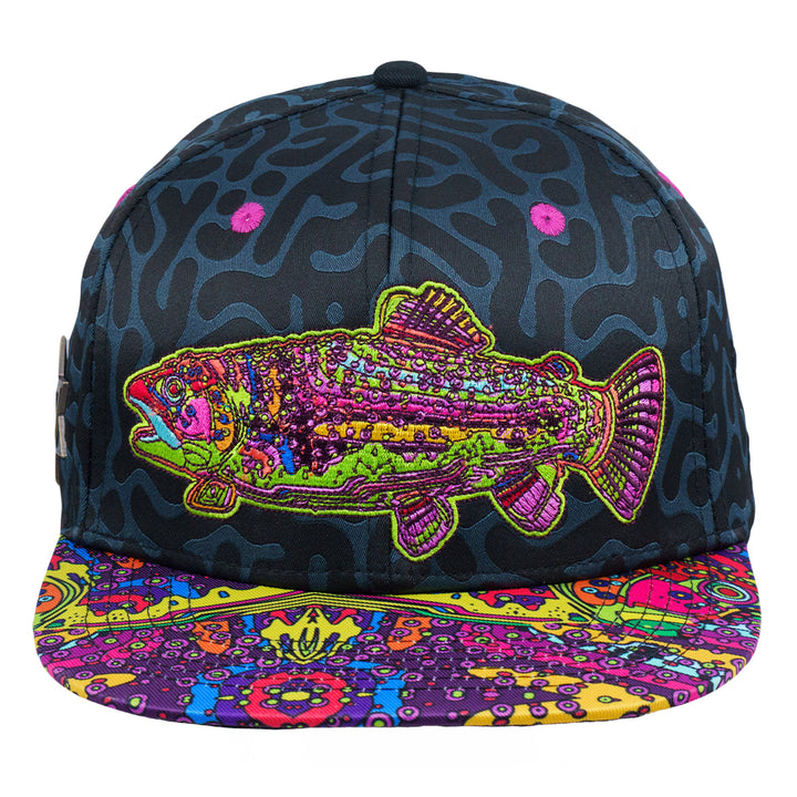 Gorra con visera negra Kilgore Trout Coral de Android Jones