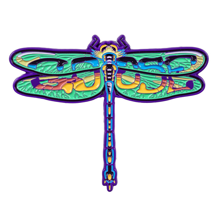 Goose Purple Dragonfly Pin