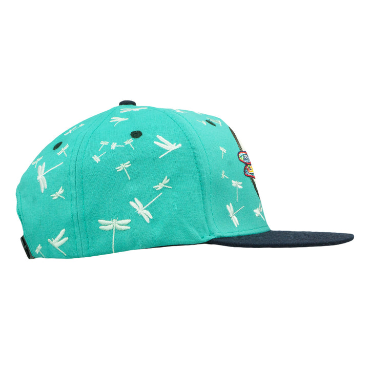 Goose Dragonfly Turquoise Snapback Hat