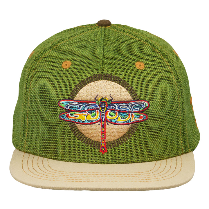 Goose Dragonfly Olive Snapback Hat