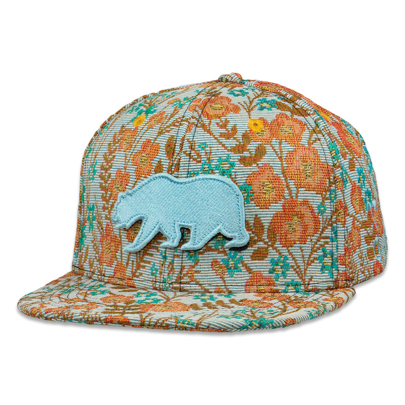 Removable Bear Floral Snapback Hat