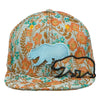 Removable Bear Floral Snapback Hat