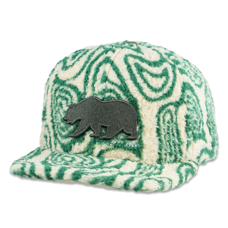 Removable Bear Green Fur Snapback Hat