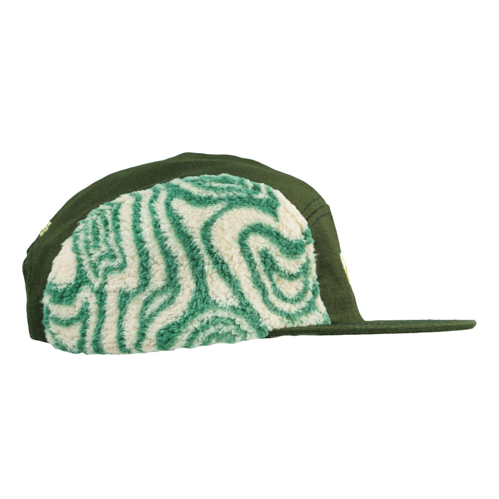 Bear Collection Green Fur 5 Panel Hat