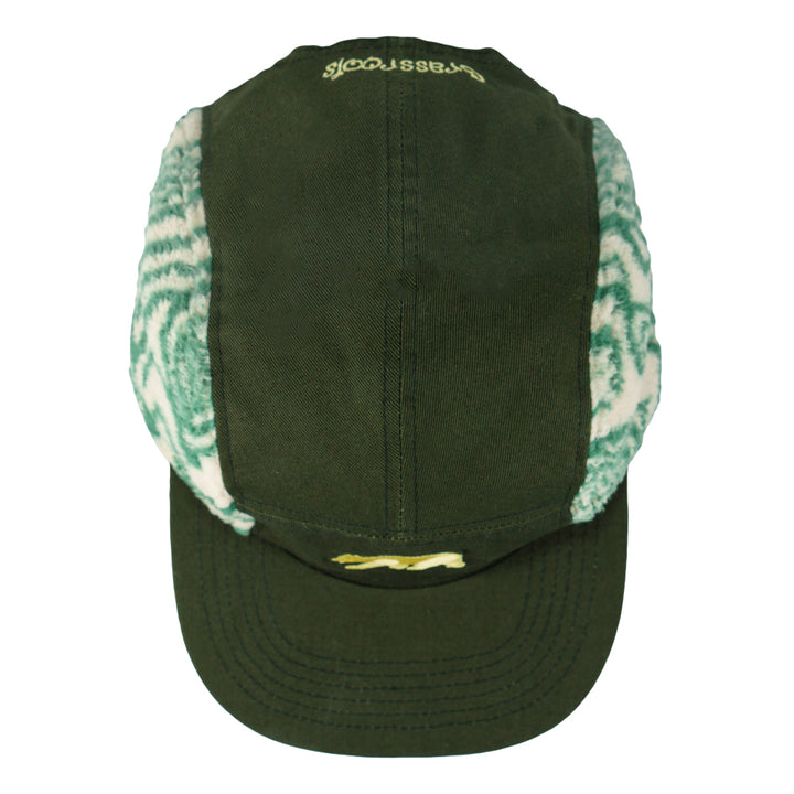 Bear Collection Green Fur 5 Panel Hat