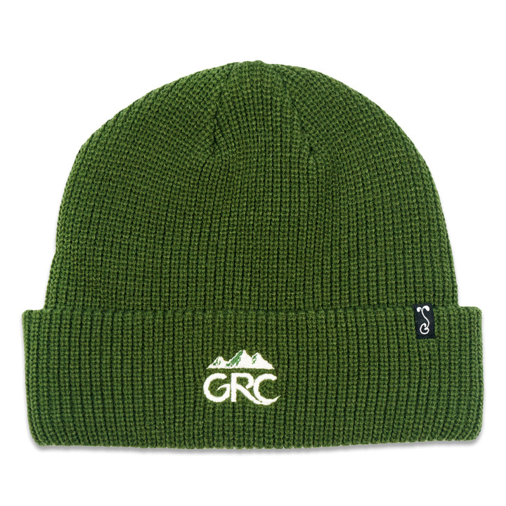 Mountain Range Green Cuff Beanie