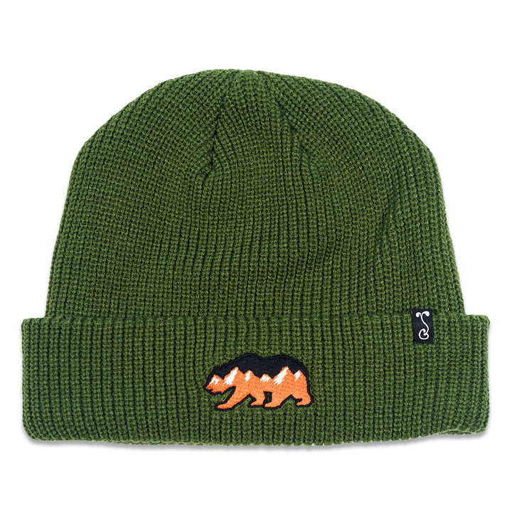 High Country Bear Green Cuff Beanie