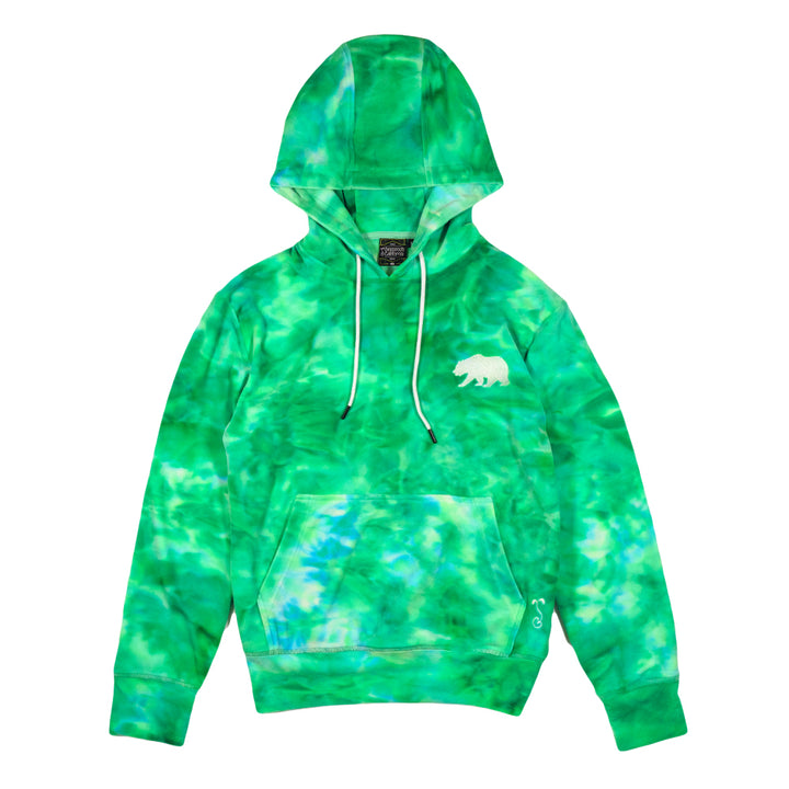 Polar Bear Green Velour Womens Pullover Hoodie