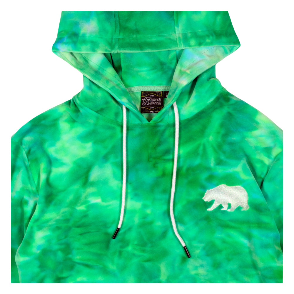 Polar Bear Green Velour Womens Pullover Hoodie