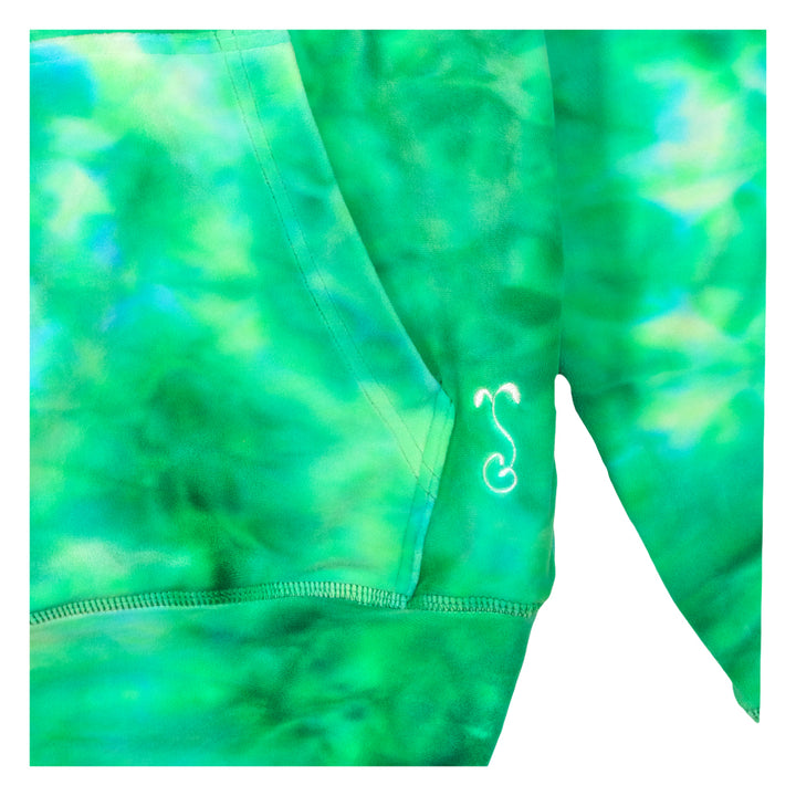 Polar Bear Green Velour Womens Pullover Hoodie