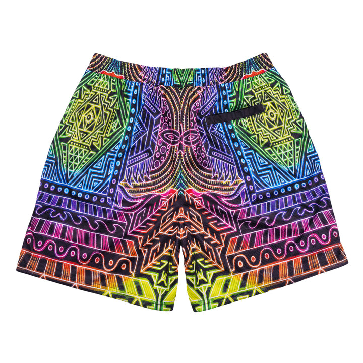 Chris Dyer Heavens Door Rainbow Mesh Shorts