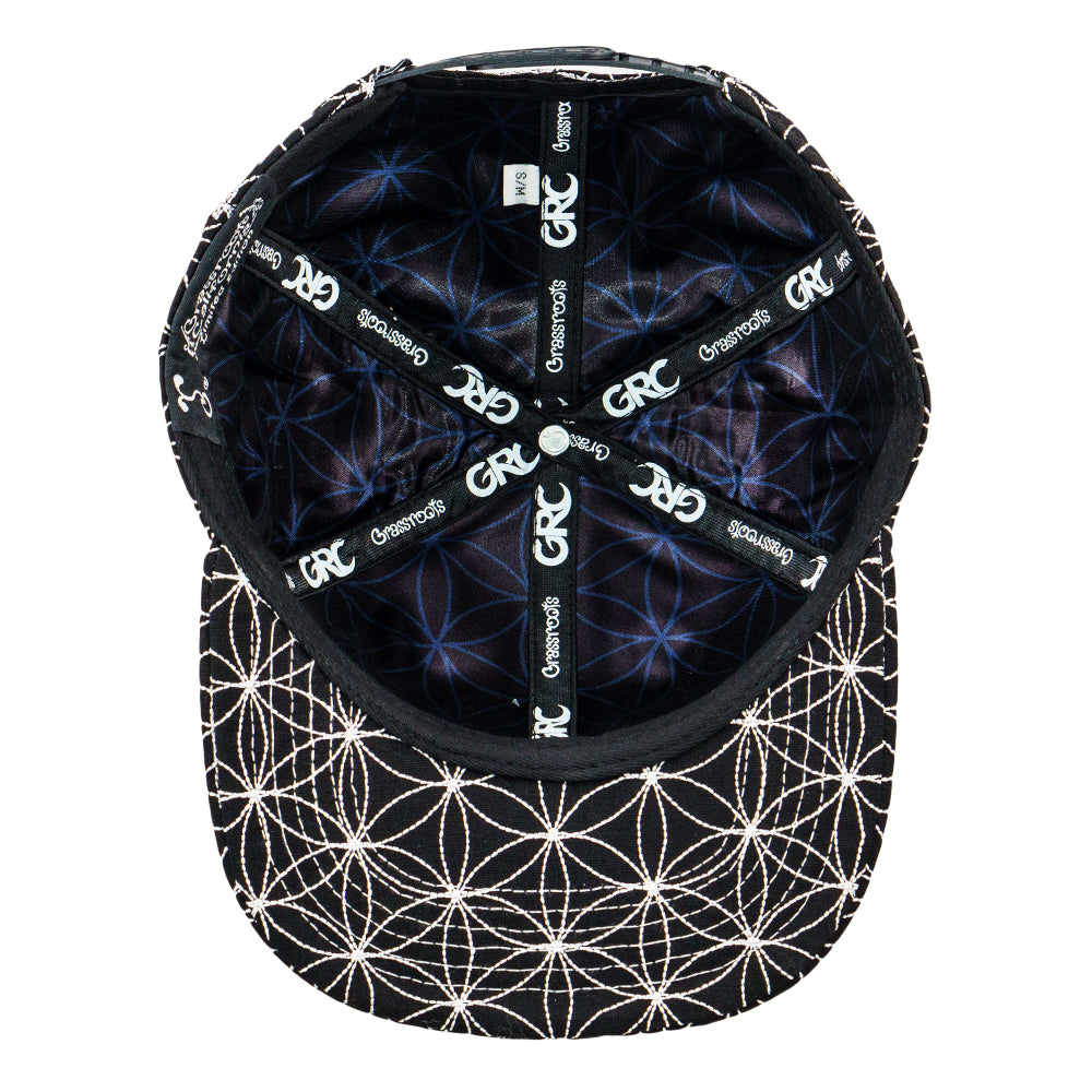 Flower of Life Bear Black Snapback Hat