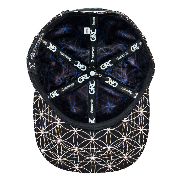 Flower of Life Bear Black Snapback Hat