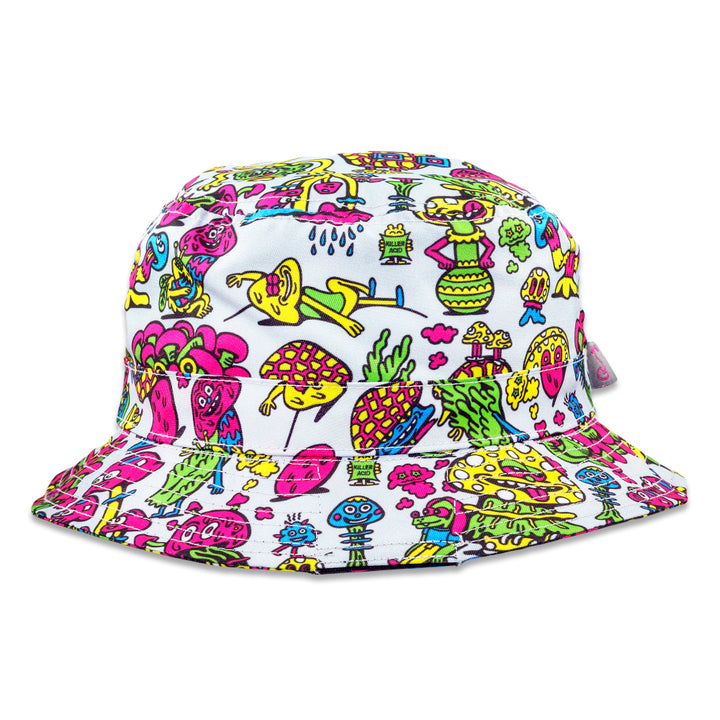 Killer Acid Mushroom Friends Reversible Bucket Hat