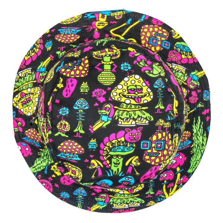 Killer Acid Mushroom Friends Reversible Bucket Hat