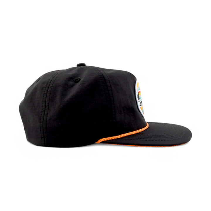 Lazer Shark Black Unstructured Snapback Hat