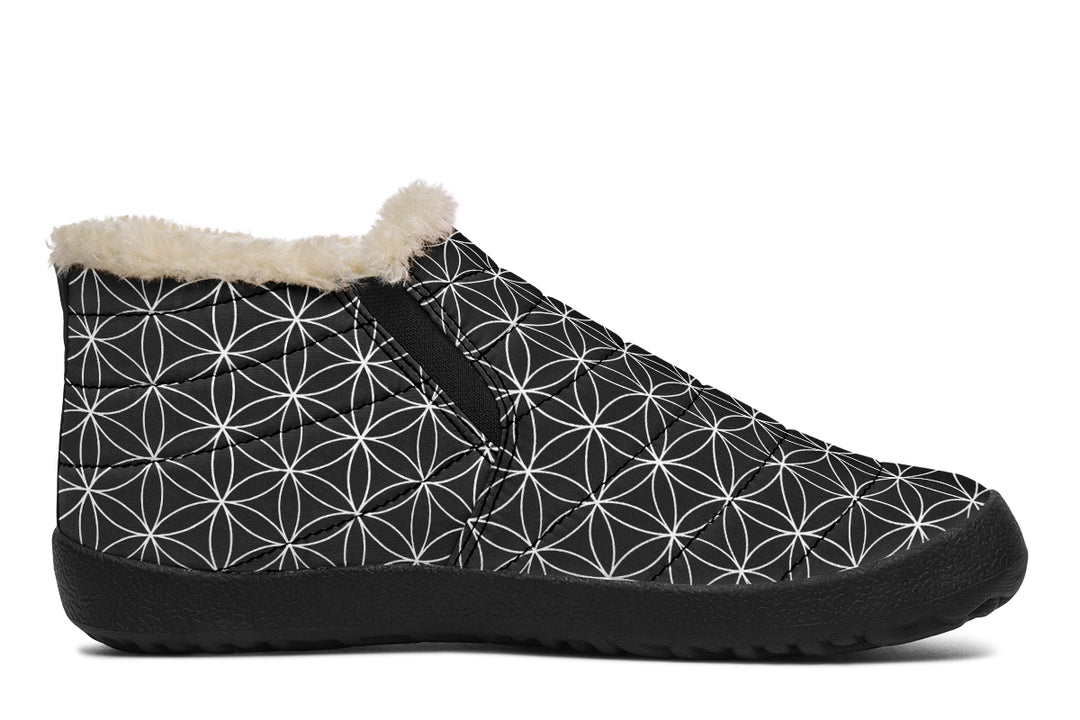 Flower of Life Black Winter Sneakers