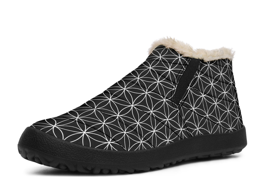 Flower of Life Black Winter Sneakers