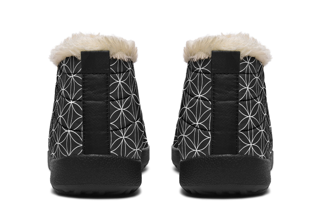 Flower of Life Black Winter Sneakers