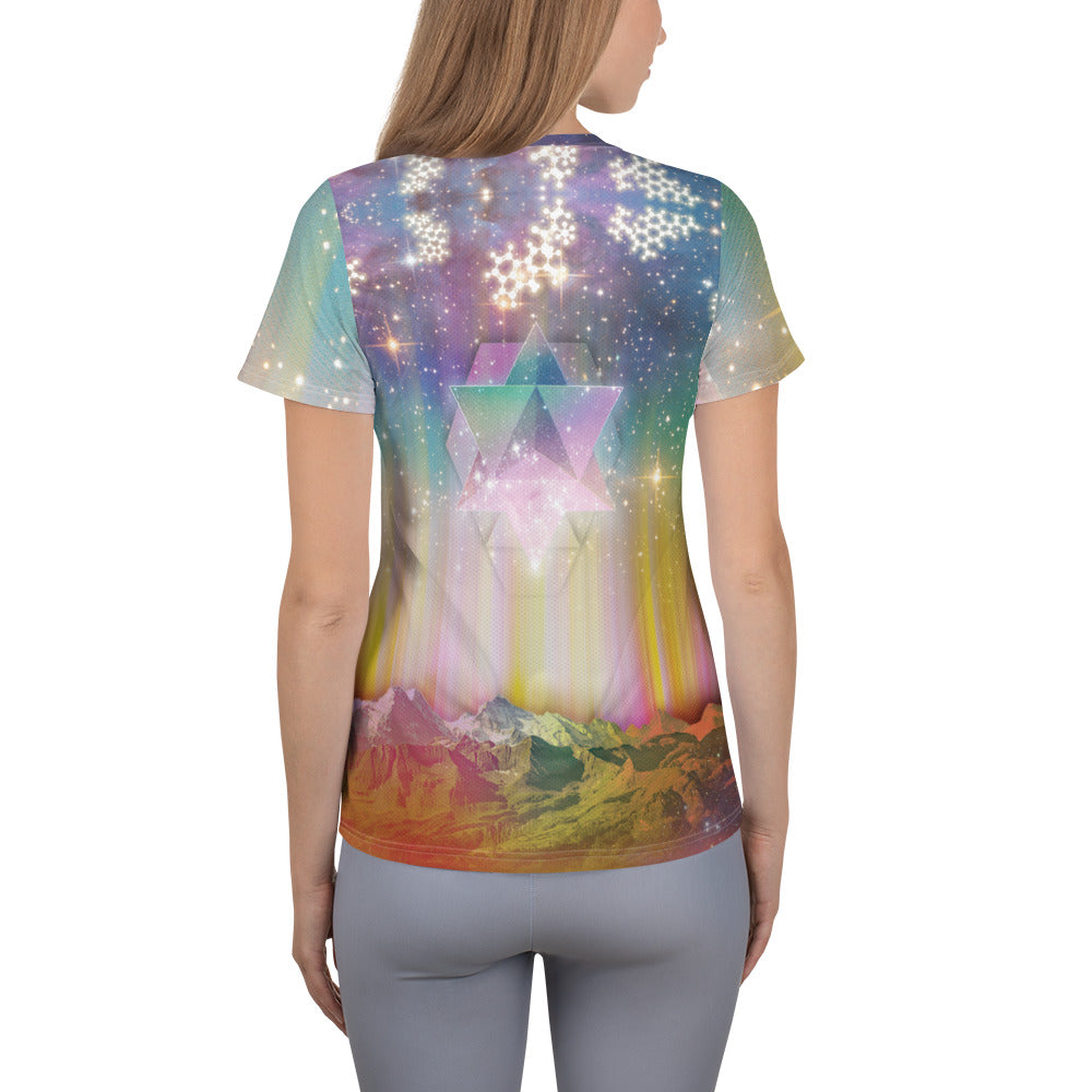 LSD Nebula Galaxy Womens Athletic T Shirt