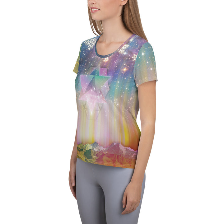 LSD Nebula Galaxy Womens Athletic T Shirt