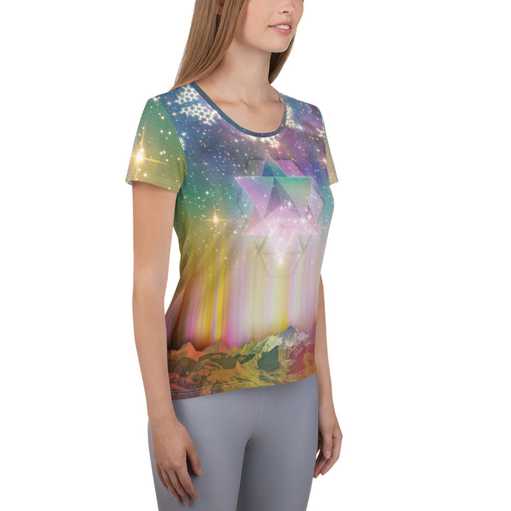 LSD Nebula Galaxy Womens Athletic T Shirt