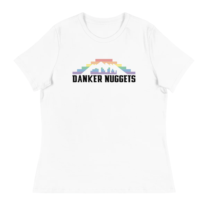 Camiseta blanca para mujer con la pirámide de Danker Nuggets