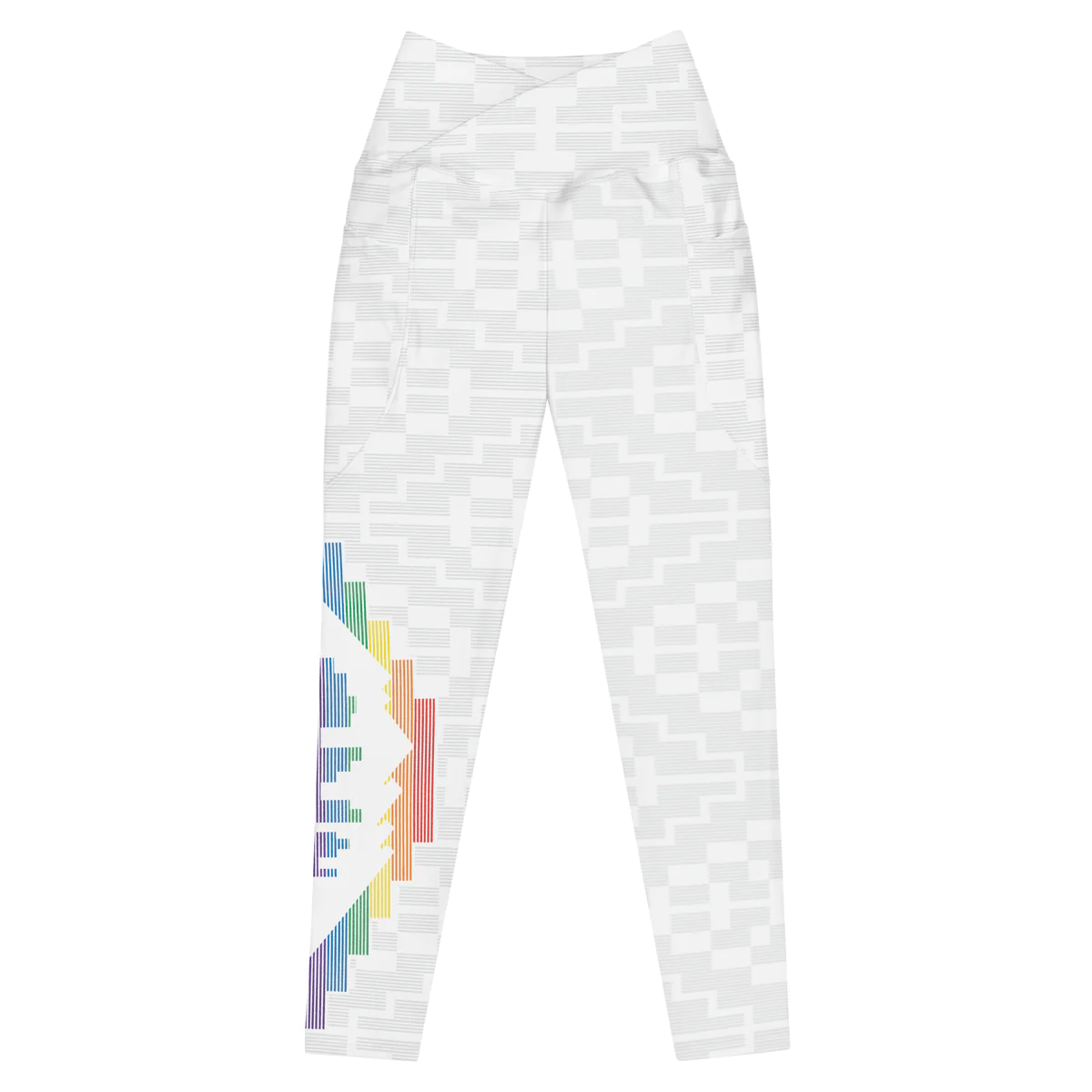 Danker Nuggets Pyramid White Womens Crossover Yoga Pants – Grassroots  California