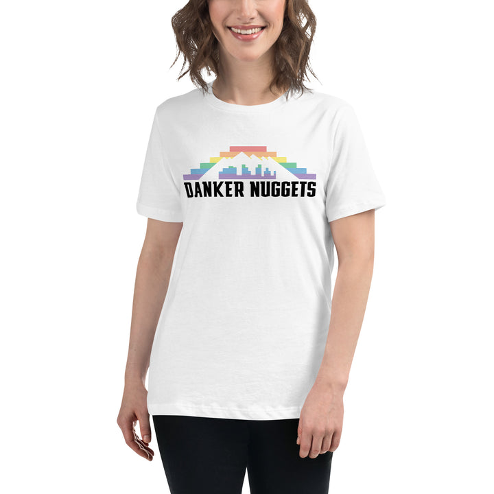 Camiseta blanca para mujer con la pirámide de Danker Nuggets