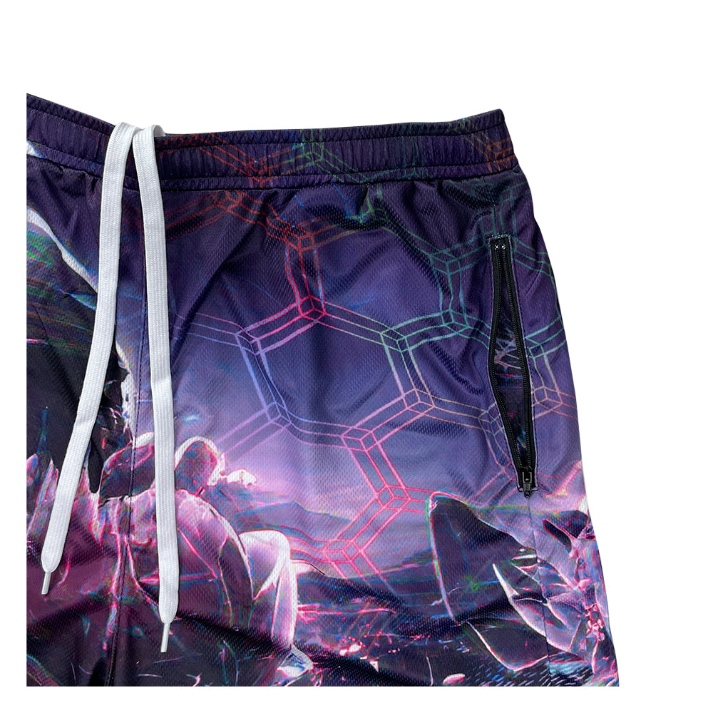 13th Anniversary Black Mesh Shorts