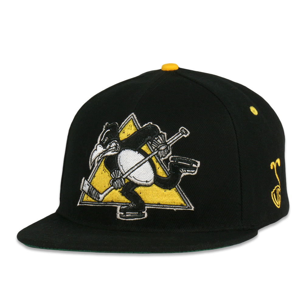 Pittsburgh Penguins Hat: Black/Gold Snapback Flat Bill Hats | NHL