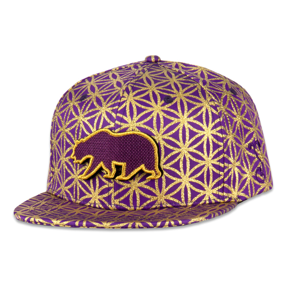 Removable Bear Flower of Life Royal Snapback Hat – Grassroots