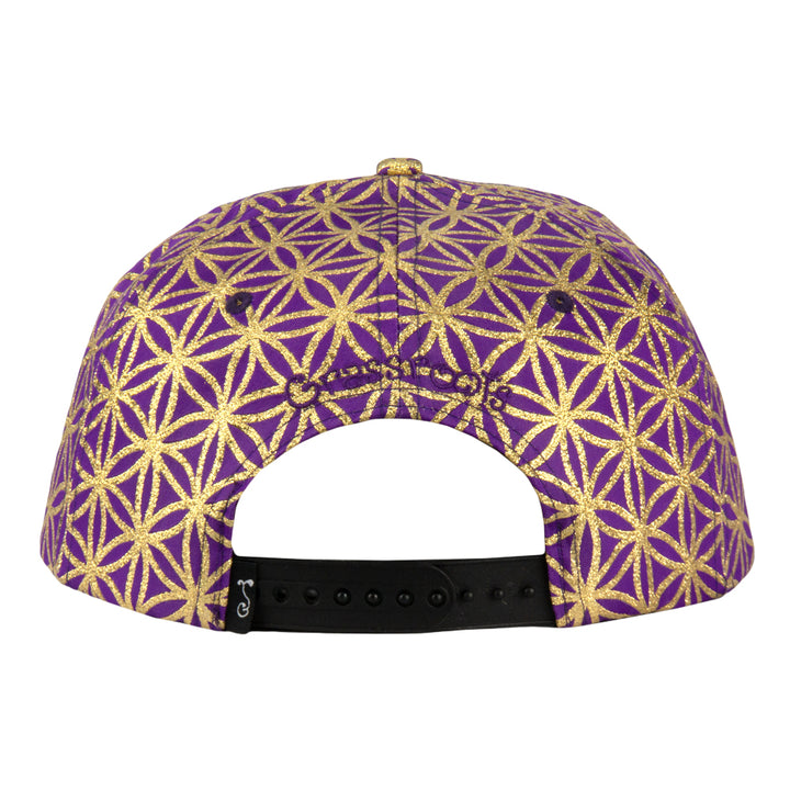 Removable Bear Flower of Life Royal Snapback Hat