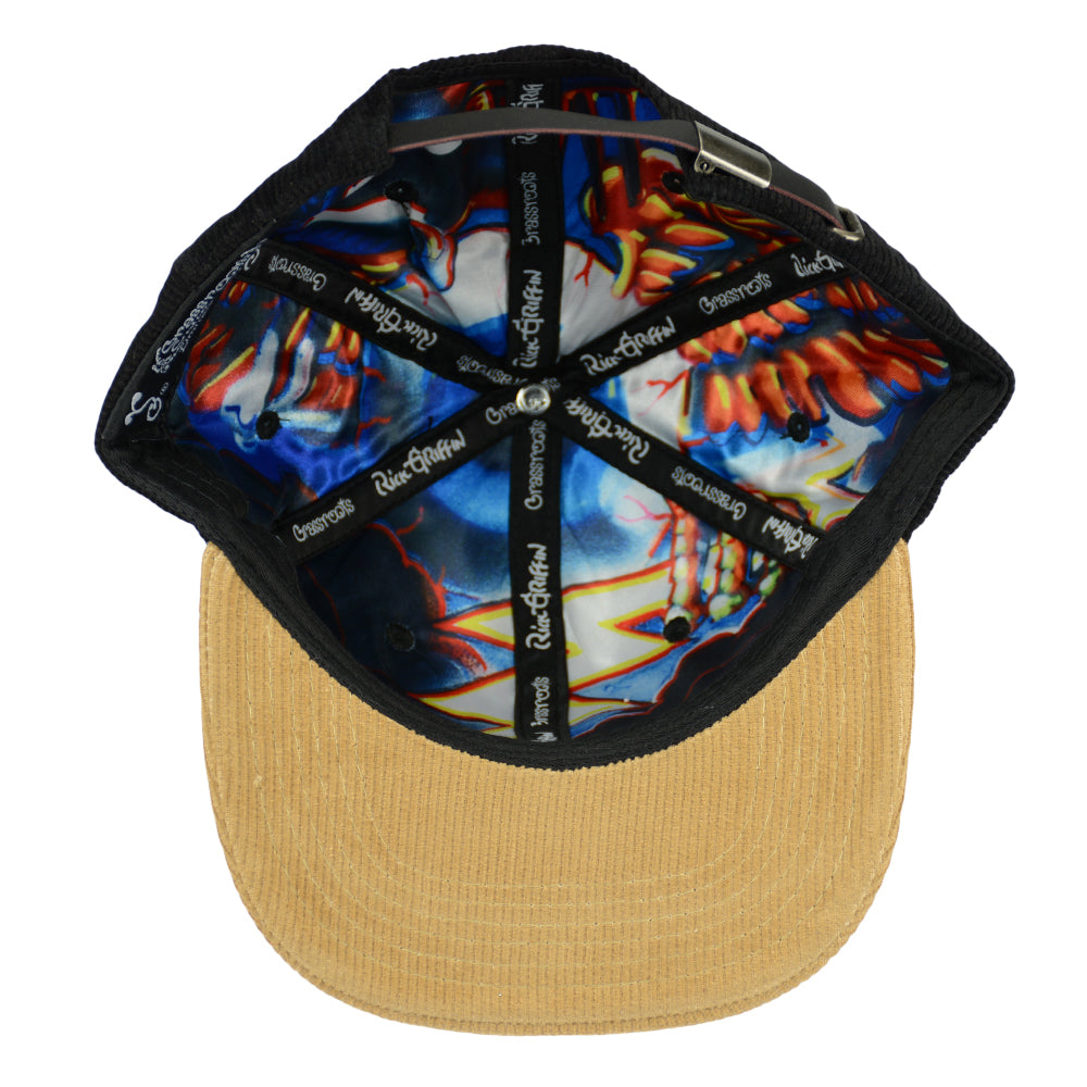 Rick Griffin Hopi Mask Black Tan Strapback Hat