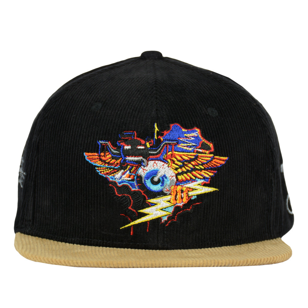 Rick Griffin Hopi Mask Black Tan Strapback Hat