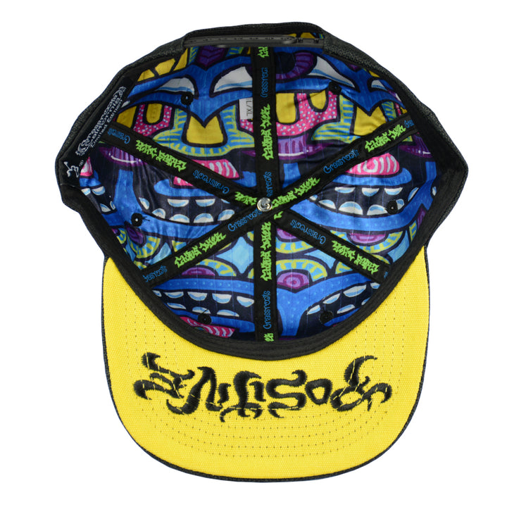 Gorra snapback azul y negra Harmoneyes de Chris Dyer