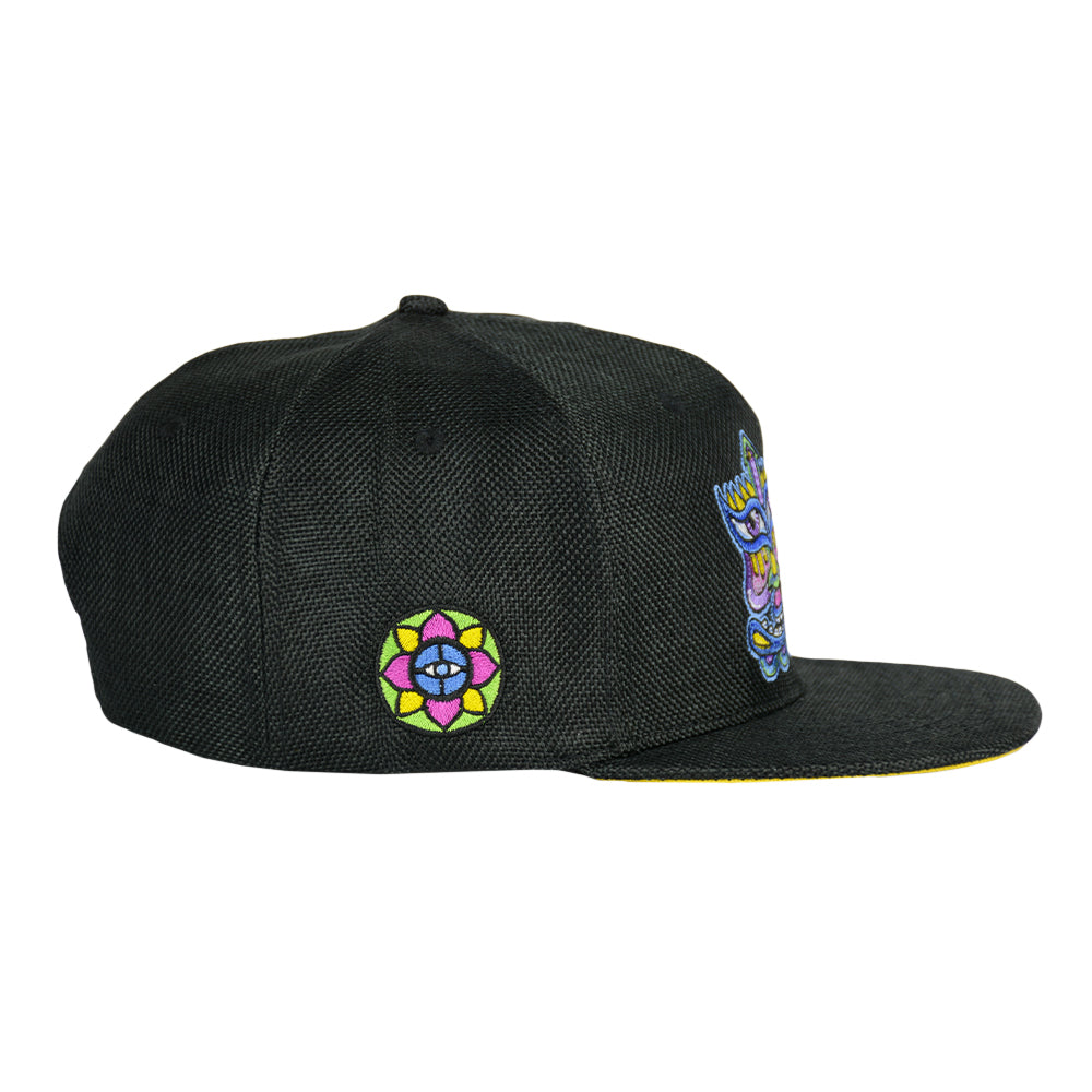 Gorra snapback azul y negra Harmoneyes de Chris Dyer