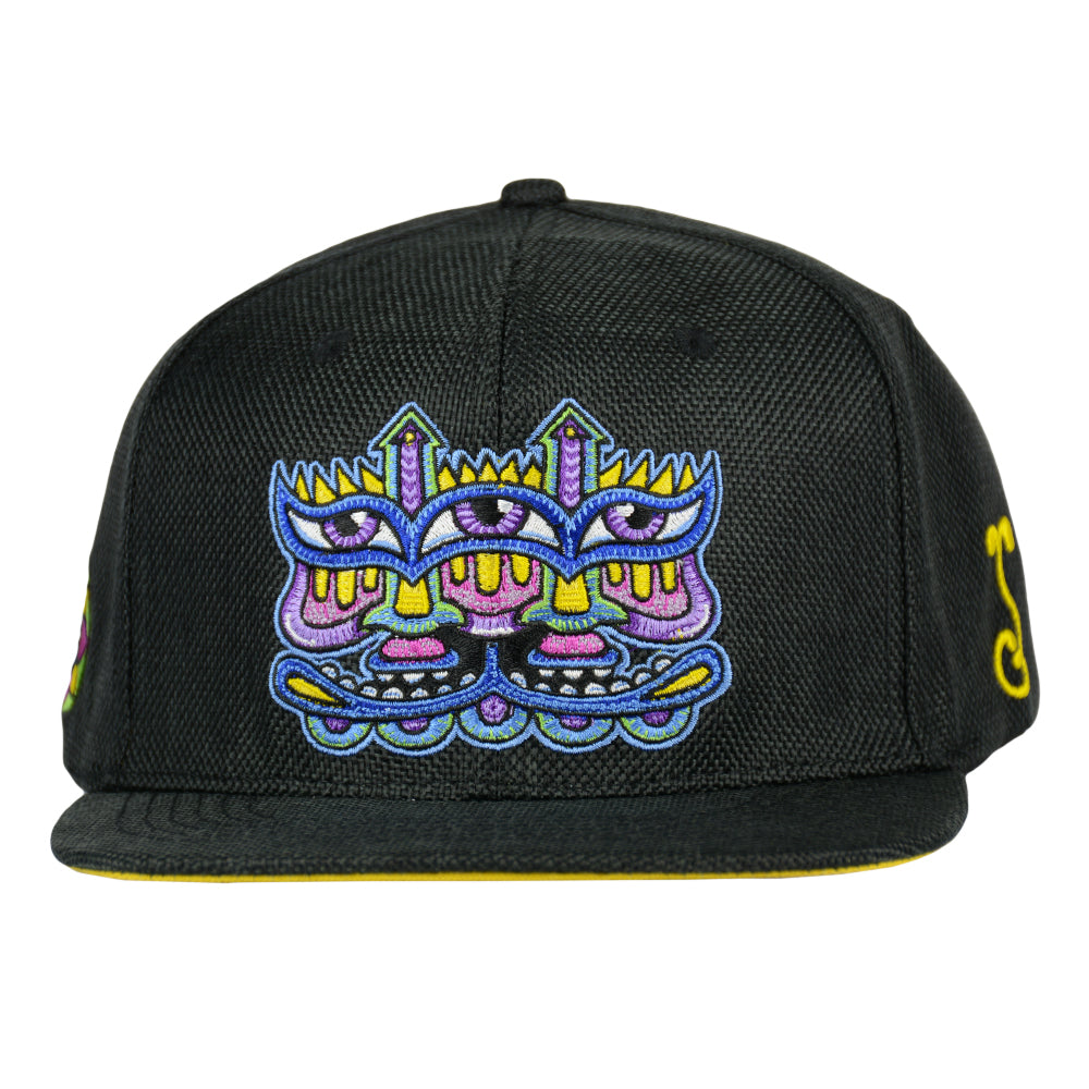 Gorra snapback azul y negra Harmoneyes de Chris Dyer