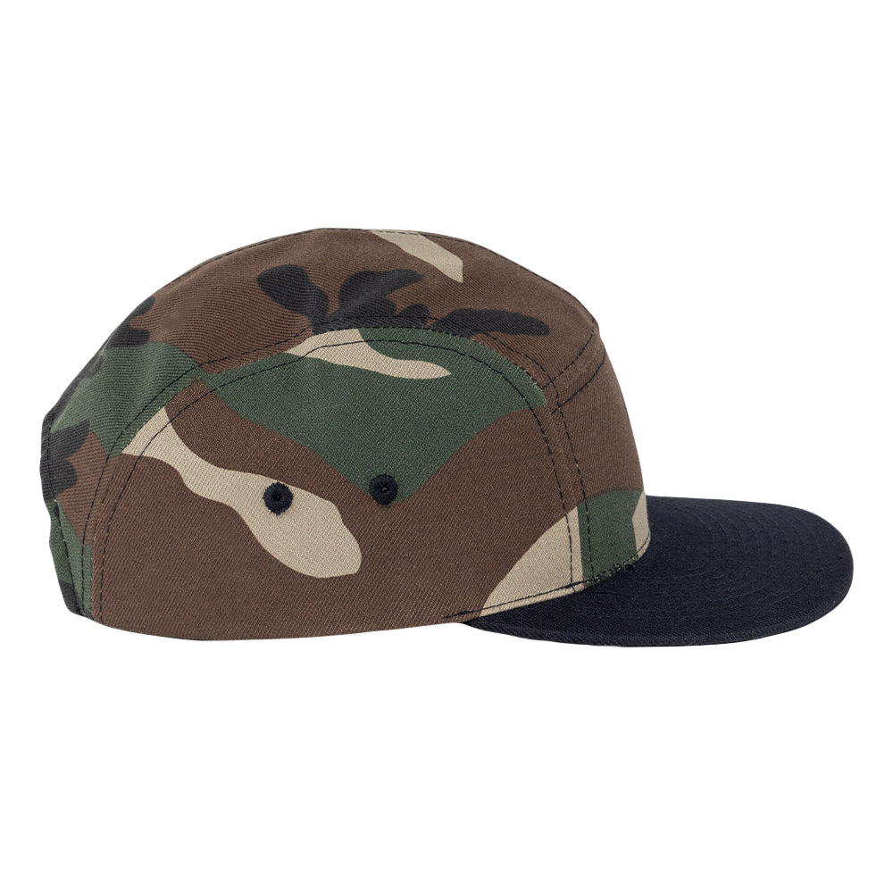 Gorra de cinco paneles con diseño de camuflaje Touch of Class