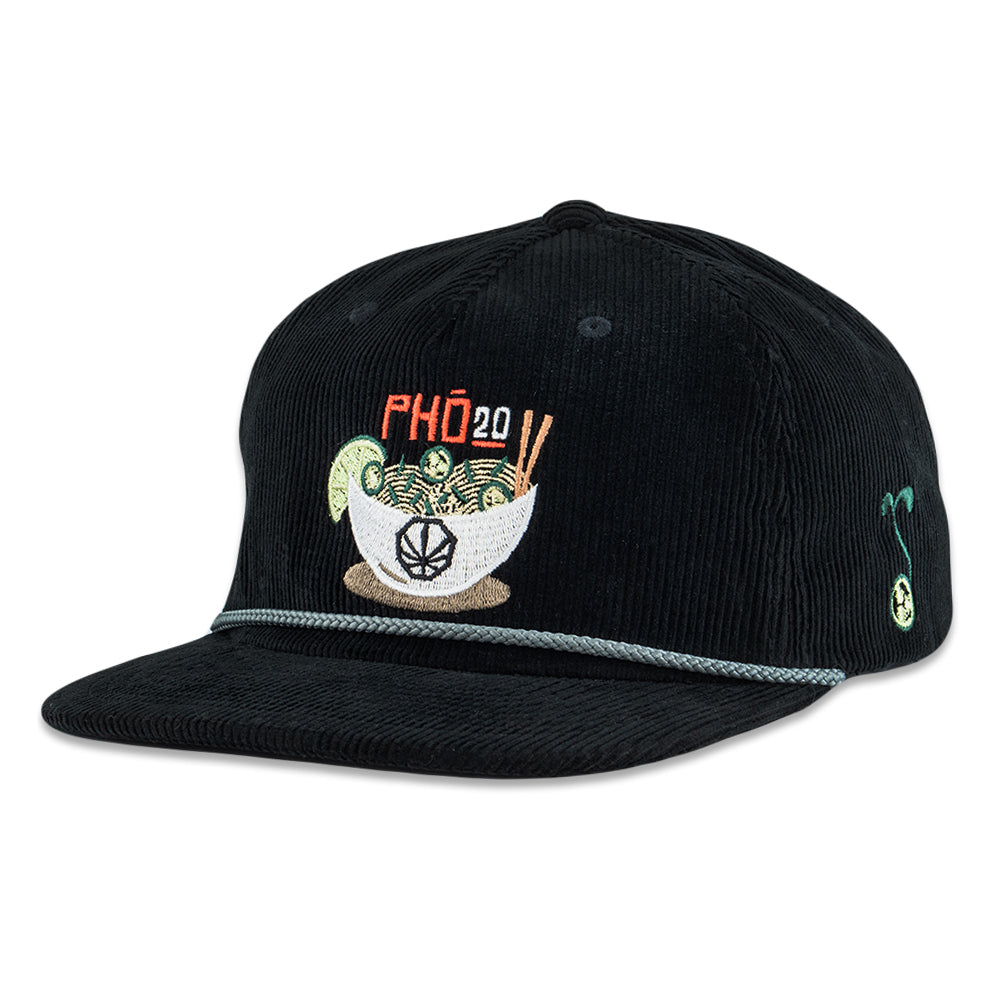 Pho 20 Black Corduroy Zipperback Hat – Grassroots California