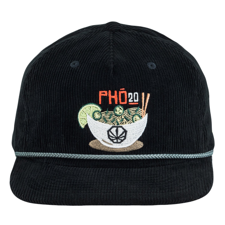 Pho 20 Black Corduroy Zipperback Hat