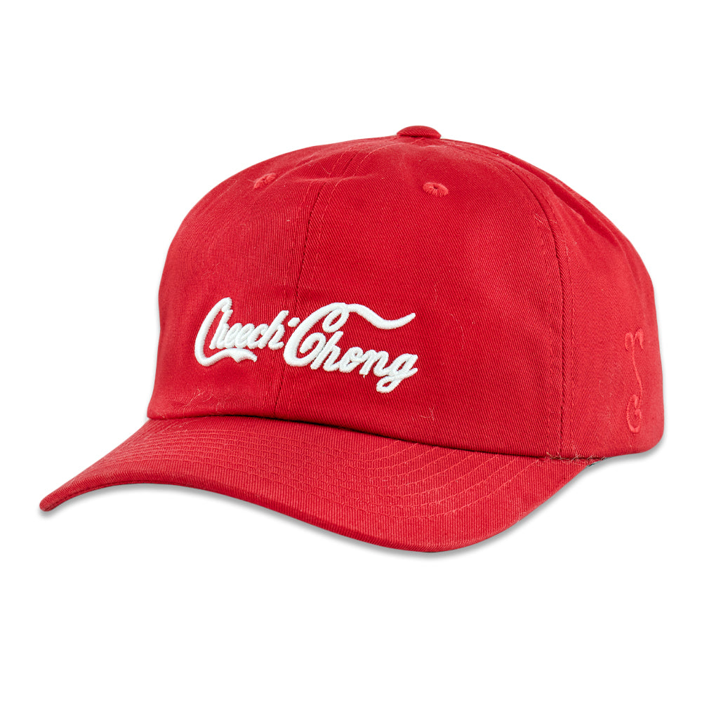 Cheech and Chong Script Red Dad Hat – Grassroots California