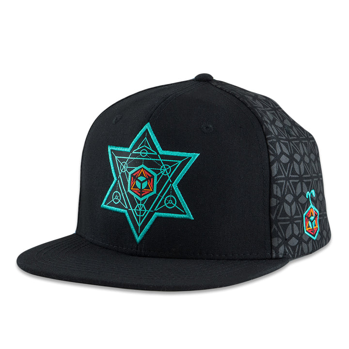 Los Canna Geo Black Snapback Hat