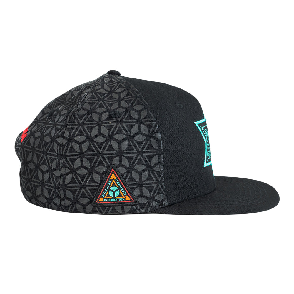 Los Canna Geo Black Snapback Hat