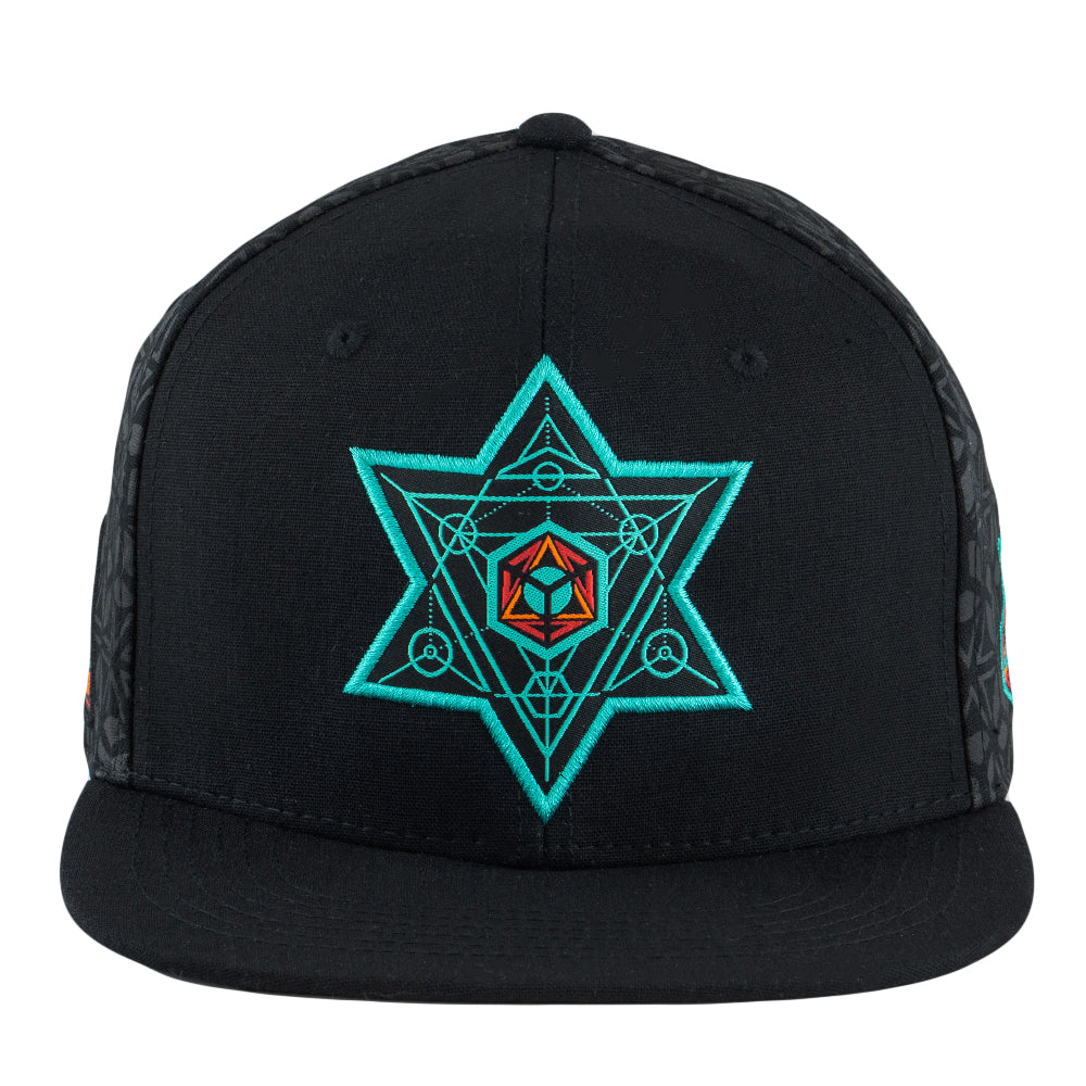 Los Canna Geo Black Snapback Hat