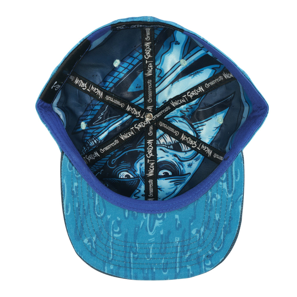 Vincent Gordon Ganja Bay Blue Fitted Hat