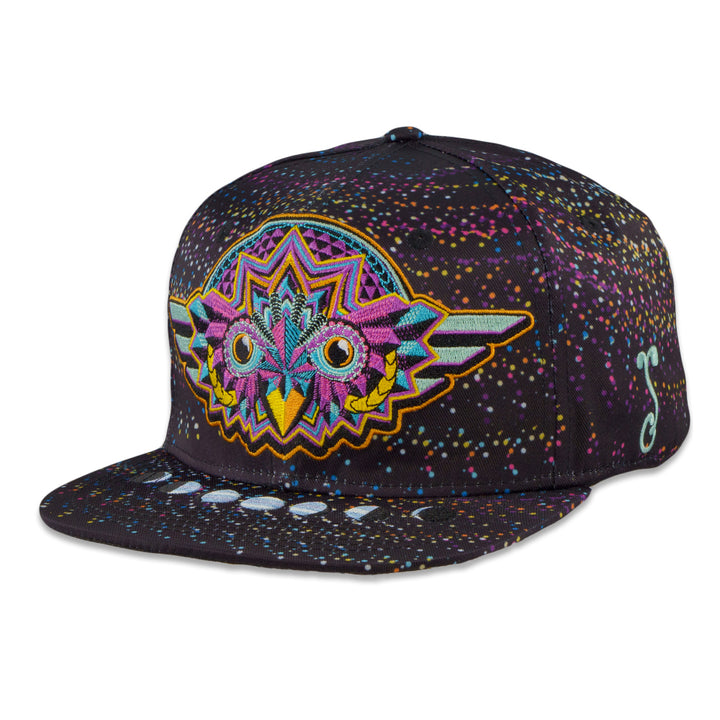 Night Owl Rainbow Vortex Fitted Hat